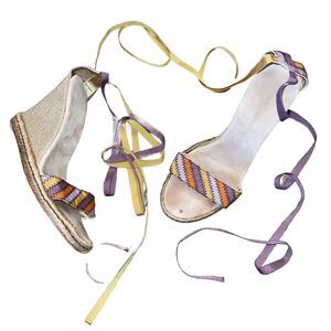 Marc Jacobs Sandals Wedge Espadrille Ankle Strap